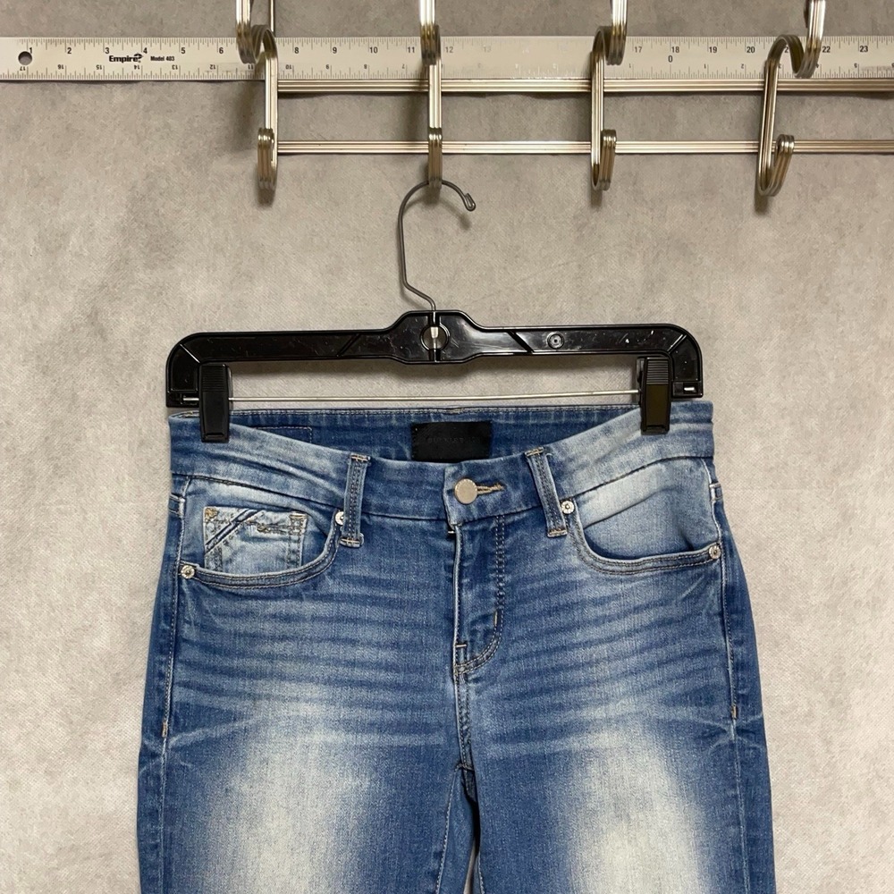 Buckle Black Jeans Women 25X32 Blue Stone Wash Denim Fit No. 53 Skinny Whiskered